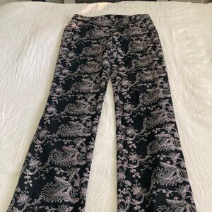 Nicole Miller Collection Black with Silver Embroidered Dress Slacks